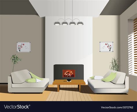 Living Room Royalty Free Vector Image Vectorstock