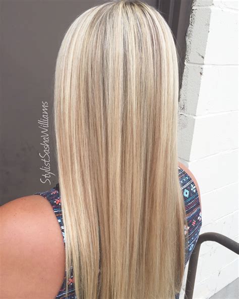 Want to lighten your hair from brown to blonde? The perfect natural blonde!! Foil Highlights and toned ...