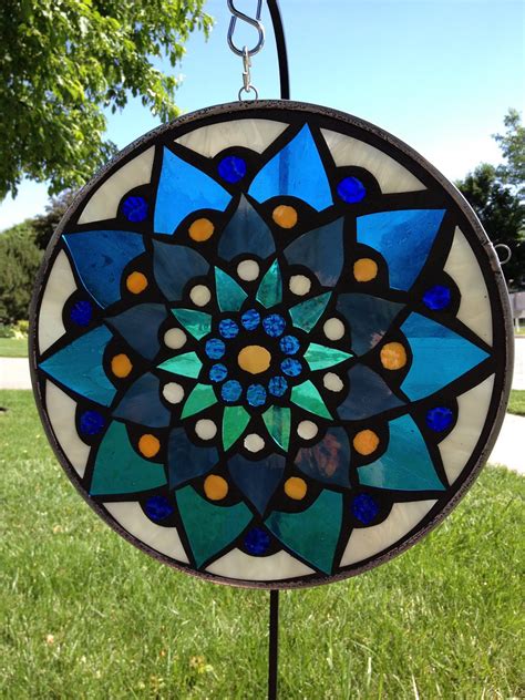 Blue Lotus Mosaic Mandala 14 Stained Glass Mosaic Flickr