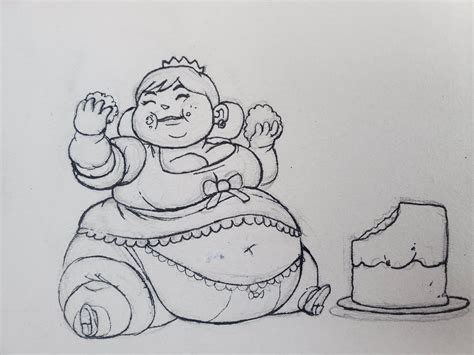 Sweetnessadmirer On Twitter Did Some Inked Art Of Fat Princess From