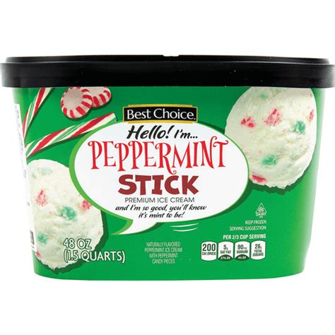 Best Choice Peppermint Ice Cream Frozen Foods Walts Food Centers