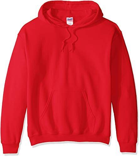 gildan men s heavy blend fleece hooded sweatshirt g18500 red large gildan in 2020 fleece