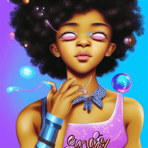 Charming And Vibrant African American Brown Skin Girl · Creative Fabrica