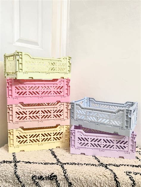 Aykasa Pastel Storage Crates Cute Pastel Storage Crate Etsy Pastel