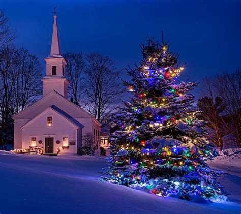 Church Christmas Christmas Tree Church Colors Glow Holiday Lights