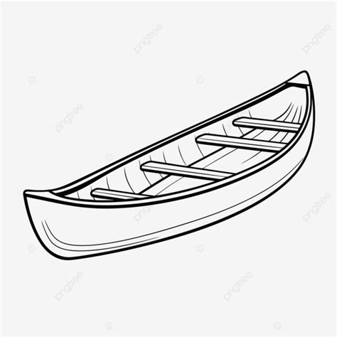 Canoe Clipart Black And White