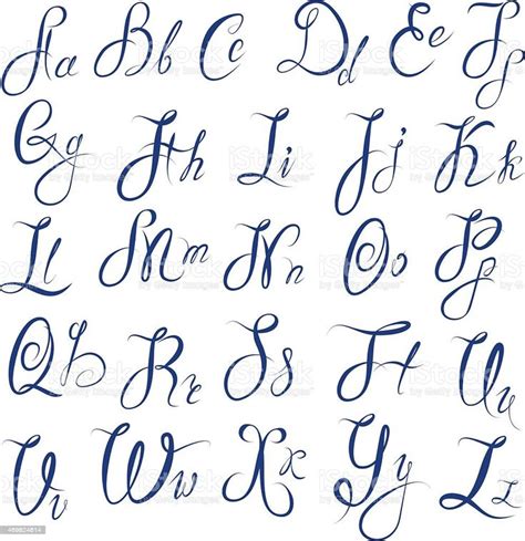 Vectorsenglish Alphabet Handwritten