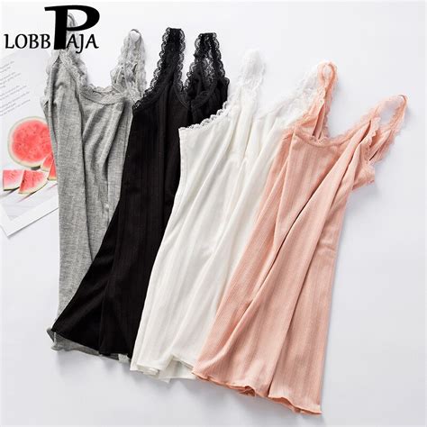 Lobbpaja Women Camisoles Tanks Sexy Lace Modal Solid Summer Spring Camisole Sleeping Wear