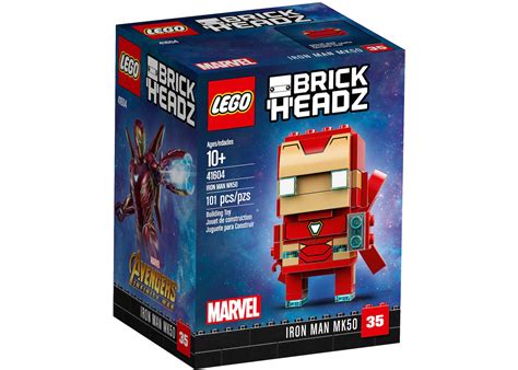 Lego Brickheadz Marvel Ironman Mk50 Set 41604 Us