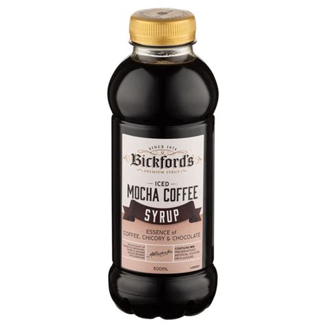 Bickfords Iced Mocha Coffee Syrup 500ml Sippify Sippify