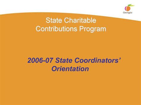 Ppt State Charitable Contributions Program Powerpoint Presentation Free Download Id 854252