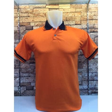 Jual Kaos Kerah Kombinasi Orange Polo Kerah Kombinasi Orange Polo Shirt Polo Warna Shirt