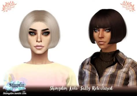 Shimydim Anto`s Sally Hair Retextured Sims 4 Hairs