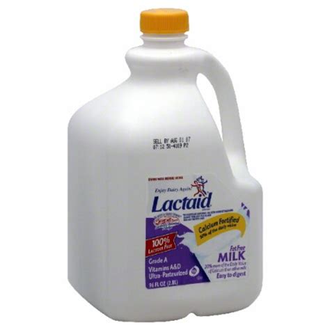 Lactaid Lactose Free Calcium Fortified Fat Free Milk 96 Fl Oz Kroger