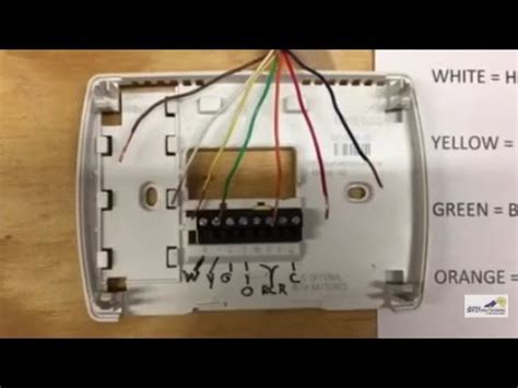 Inserting wires in terminal block. Thermostat Wiring - YouTube