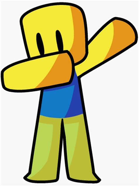 Roblox Dabbing Dab Hand Drawn Gaming Noob T For Sticker By
