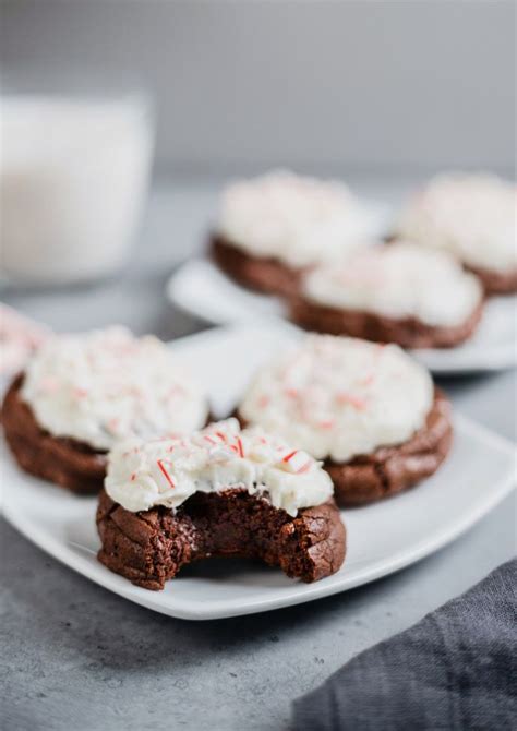 Frosted Peppermint Brownie Cookies Recipe Peppermint Brownies