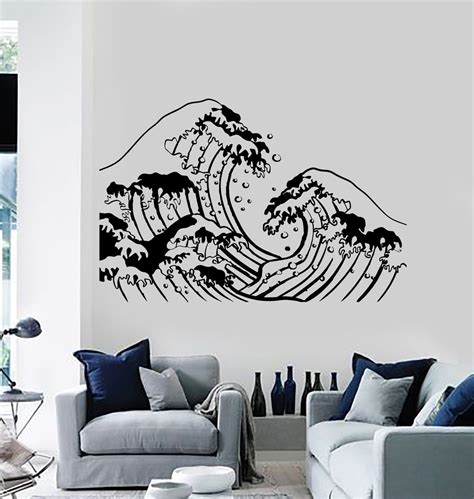 Vinyl Wall Decal Ocean Wave Sea Marine Home Decoration Stickers Unique