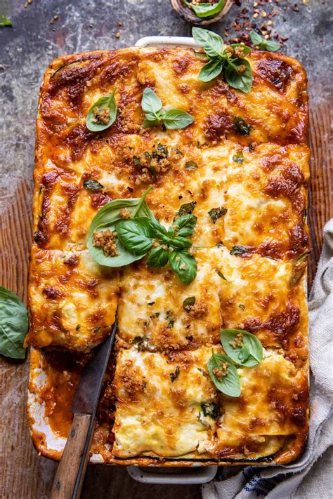 Spicy Zucchini Ricotta Lasagna With Oregano Breadcrumbs Half Baked