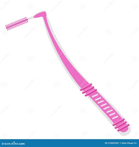 Vector Isolated Object Illustration Oral Dental Care Interdental Brush Stock Vector