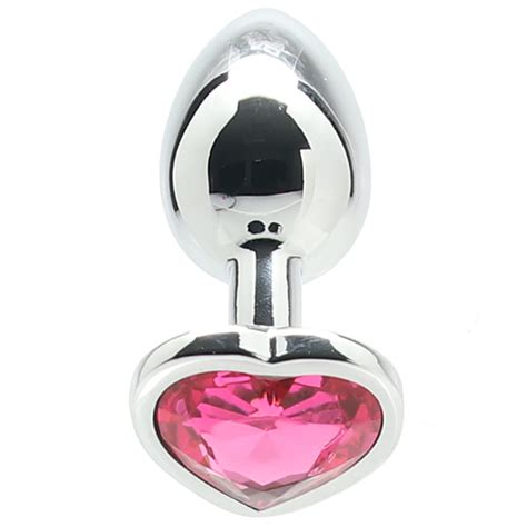 Ouch Pink Heart Gem Plug In Small Pinkcherry