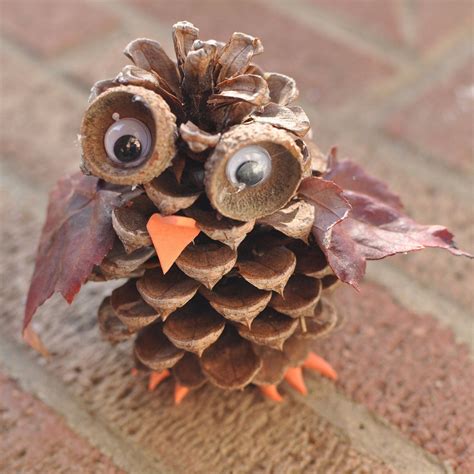 Pine Cone Owl Recipe Fall Crafts Acorn Crafts Fall Crafts For Kids