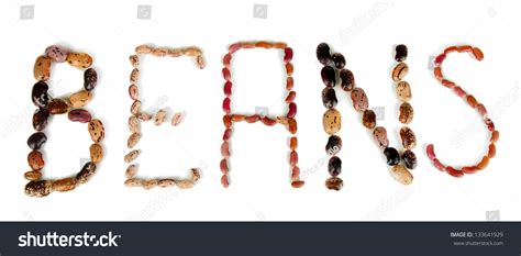 Word Beans Lined By Different Types Stock Photo 133641929 Shutterstock