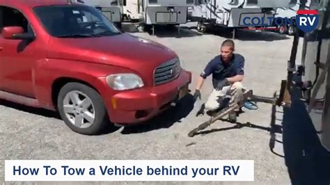 How To Tow A Vehicle Behind An Rv With A Blue Ox Tow Bar Youtube