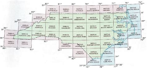 North Carolina Topographic Index Maps Nc State Usgs Topo Quads 24k 100k 250k