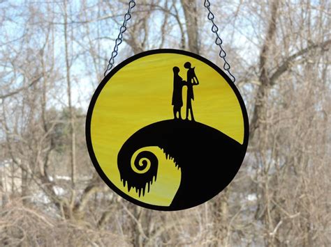 Nightmare Before Christmas Stained Glass Etsy Stained Glass