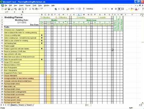event planning checklist template excel exceltemplates