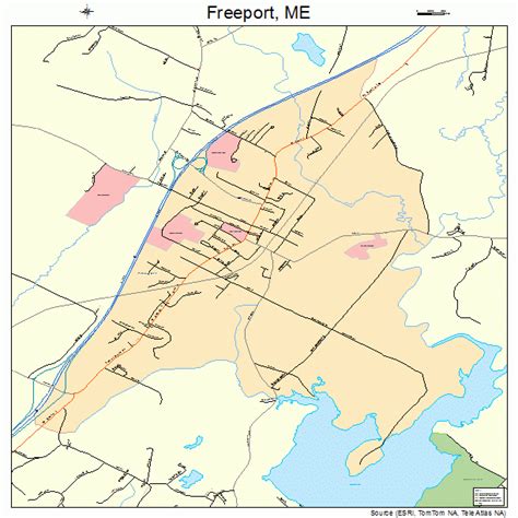 Freeport Maine Street Map 2326490