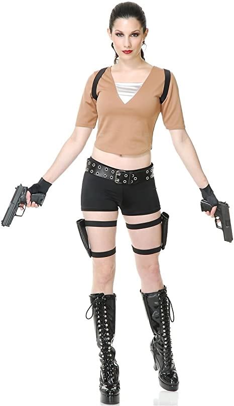 Gsg Tomb Raider Costume Adult Lara Croft Sexy Halloween
