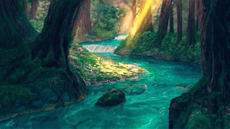 Fantasy Forest And Magic River Animated Wallpaper Live Desktop