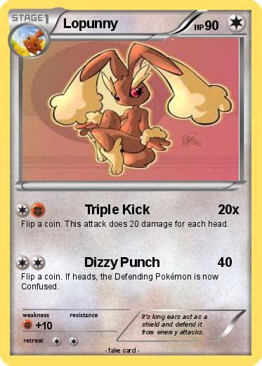 In addition to its digital versions, card games have also entered the home of millions of children. Pokémon Lopunny 62 62 - Triple Kick - My Pokemon Card