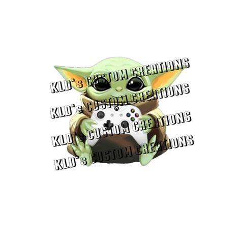 Baby Yoda With Xbox Controller Sublimation And Sticker Etsy