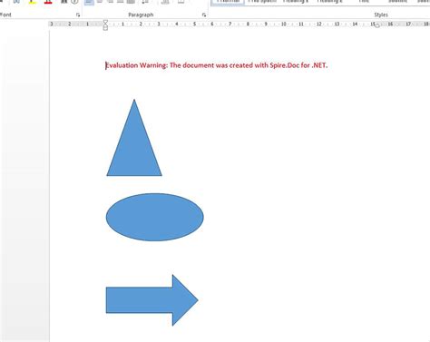How To Align The Shape On Word Document In C