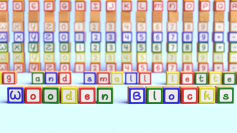 Artstation Wooden Blocks Alphabet And Numbers Unreal Engine