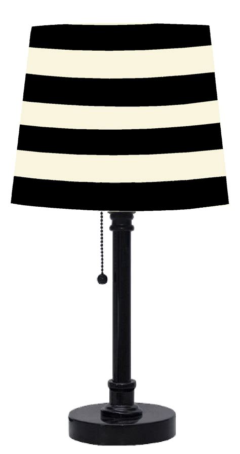 Urban Shop Black And White Striped Table Lamp Lavorist
