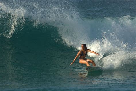 Hawaiian Surfer Girl Bottom Turn Photograph By Brad Scott Fine Art America