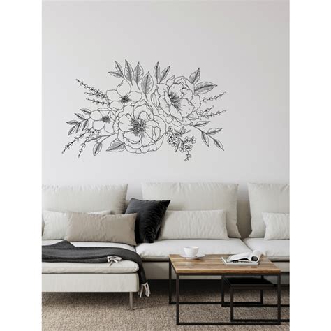 Dwpk3904 Love Karla Designs Peony And Rose Wall Decals By Love