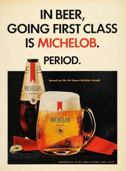 1967 Ad Michelob Beer Anheuser Busch Bottle St Louis Original
