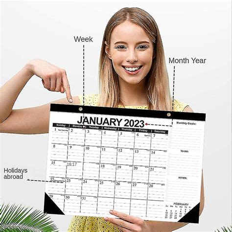 2023 2024 Desk Calendar Deskwall Calendar Thick Paper With Corner