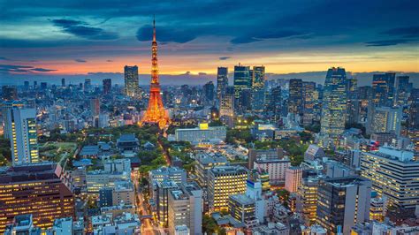 Tokyo Cityscape At Sunset Japan Peapix