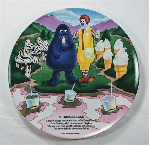 1989 Mcdonalds Melamine Plate Mcdonaldland Milkshake Etsy Melamine