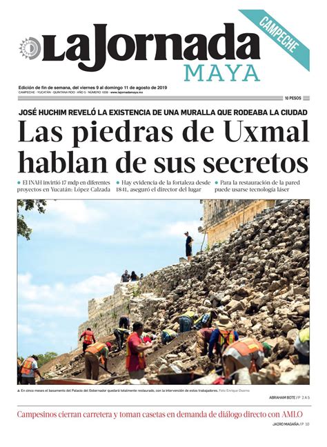 La Jornada Maya Campeche Viernes 9 De Agosto De 2019 By La Jornada Maya Issuu