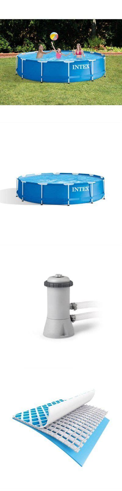Intex 12 X 30 Metal Frame Above Ground Swimming Pool With Filter