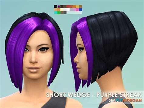The Sims Resource 3 Purple Hair Non Default Recolors By