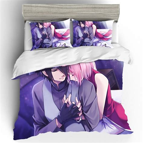 Vibrant Sasuke And Sakura Couple Fan Art Bedding Set Fan Art Anime