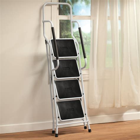 Folding 4 Step Ladder With Handrails Folding Ladder